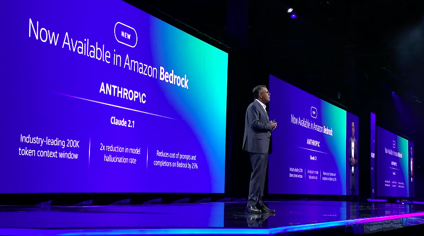Anthropic Claude 2.1 at AWS re:Invent 2023
