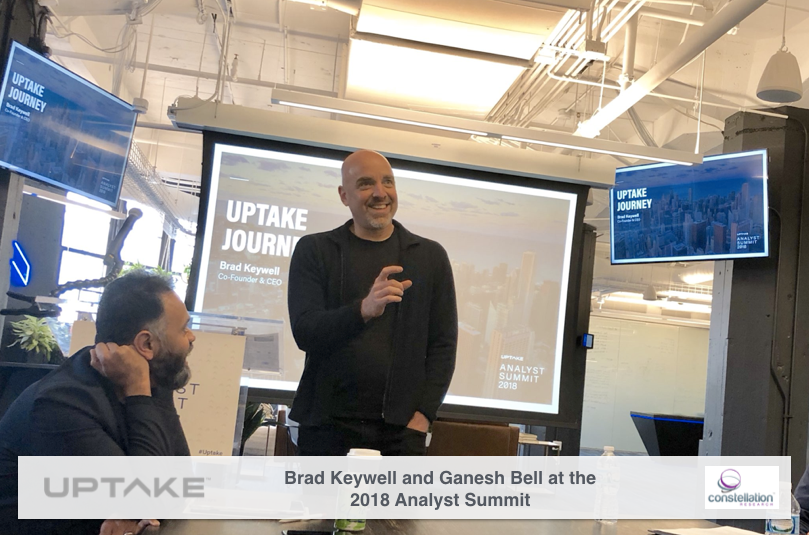 Uptake CEO and Co-Founder Brad Keywell and President Ganesh Bell at the Uptake Analyst Summit 2018